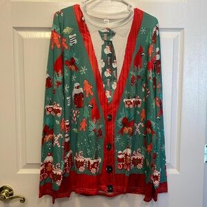 Christmas Shirt XXLarge men’s nwot ugly Christmas Sweater print
